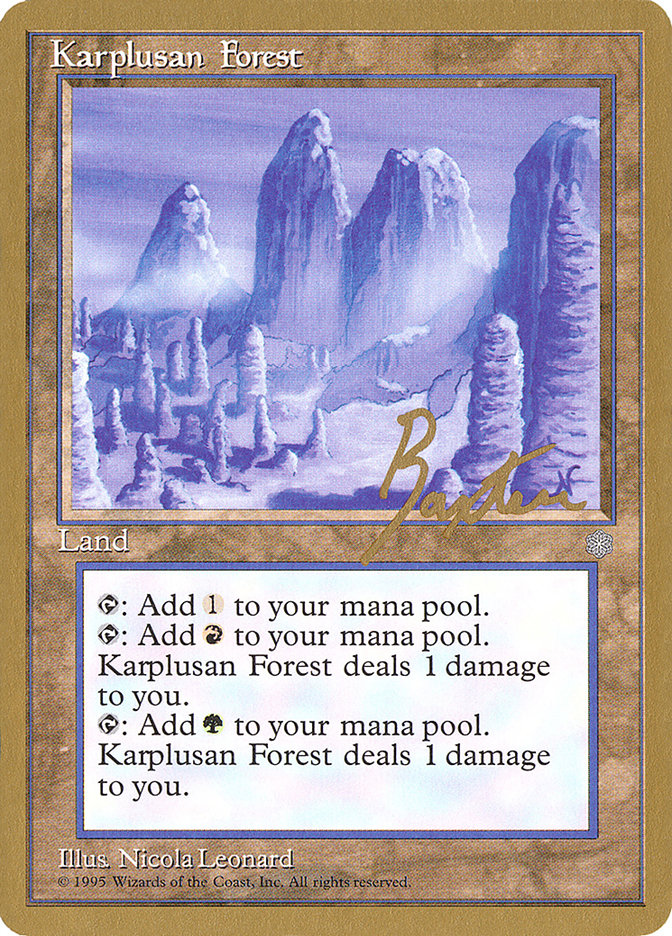 Karplusan Forest (George Baxter) [Pro Tour Collector Set] | Devastation Store