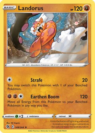 Landorus (148/264) (Cosmos Holo) [Sword & Shield: Fusion Strike] | Devastation Store