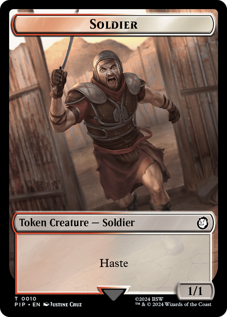 Soldier (0010) // Warrior Double-Sided Token [Fallout Tokens] | Devastation Store