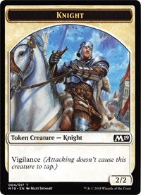 Knight // Thopter Double-sided Token (Game Night) [Core Set 2019 Tokens] | Devastation Store