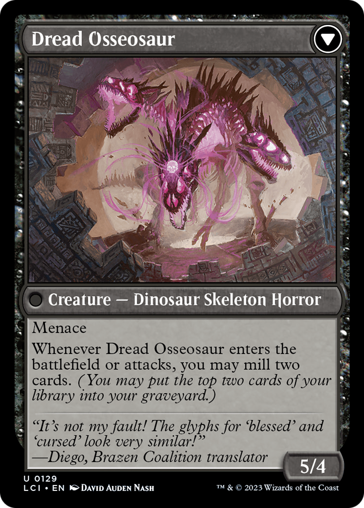 Visage of Dread // Dread Osseosaur [The Lost Caverns of Ixalan] | Devastation Store