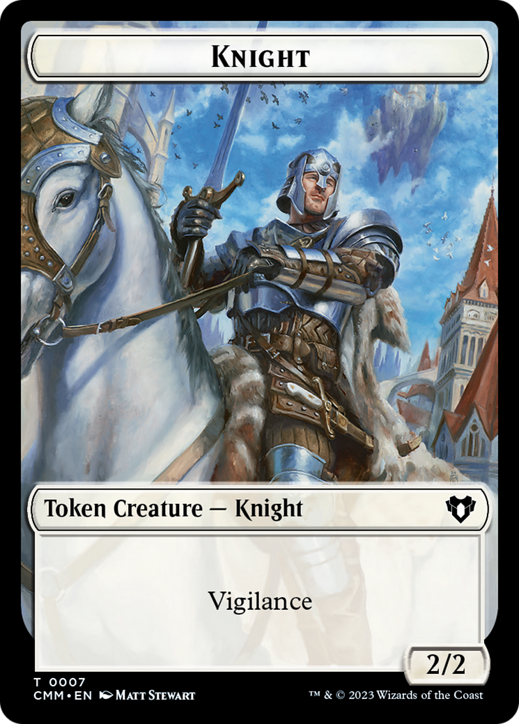Spirit (0039) // Knight Double-Sided Token [Commander Masters Tokens] | Devastation Store