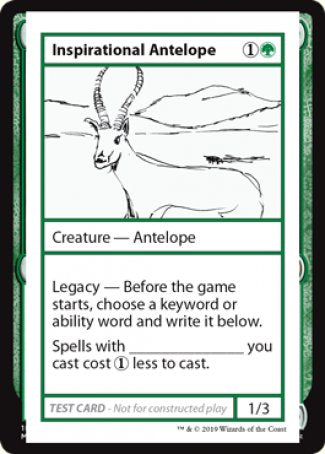 Inspirational Antelope (2021 Edition) [Mystery Booster Playtest Cards] | Devastation Store