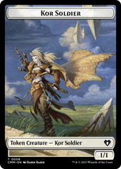 Elemental (0026) // Kor Soldier Double-Sided Token [Commander Masters Tokens] | Devastation Store