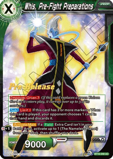 Whis, Pre-Fight Preparations (BT16-048) [Realm of the Gods Prerelease Promos] | Devastation Store
