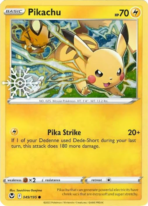 Pikachu (049/195) (Holiday Calendar) [Sword & Shield: Silver Tempest] | Devastation Store