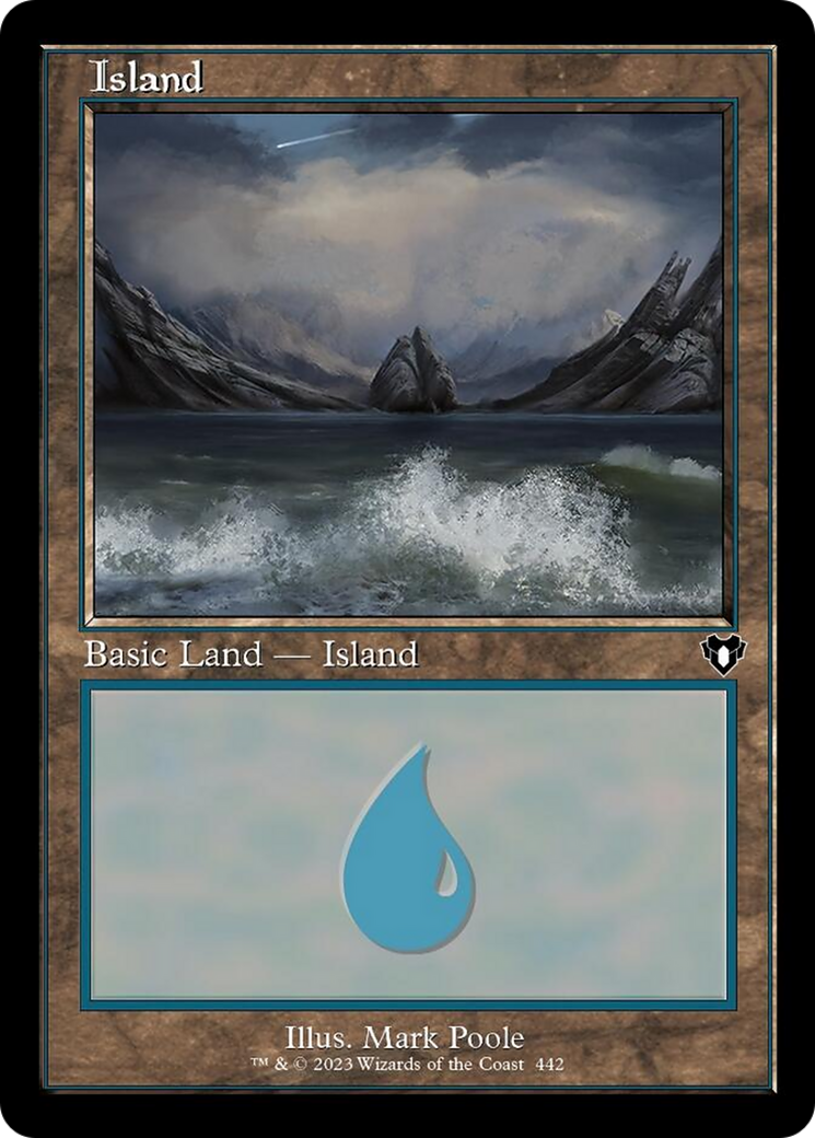 Island (442) (Retro) [Commander Masters] | Devastation Store