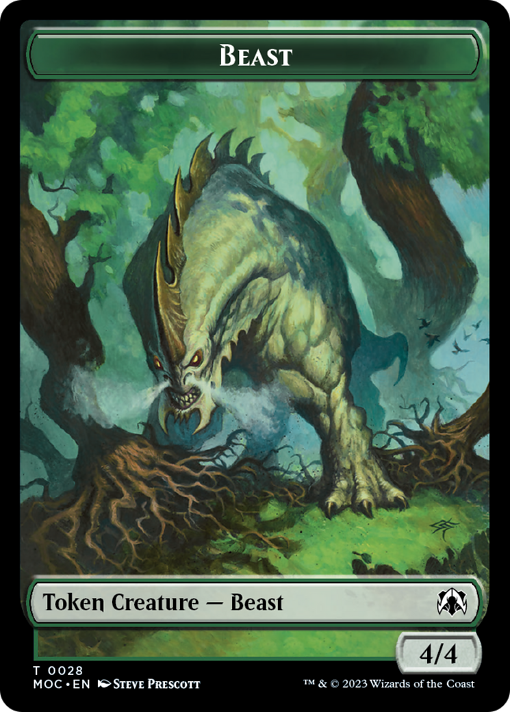 Thopter // Beast Double-Sided Token [March of the Machine Commander Tokens] | Devastation Store