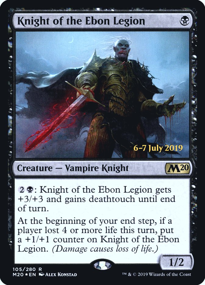 Knight of the Ebon Legion  [Core Set 2020 Prerelease Promos] | Devastation Store