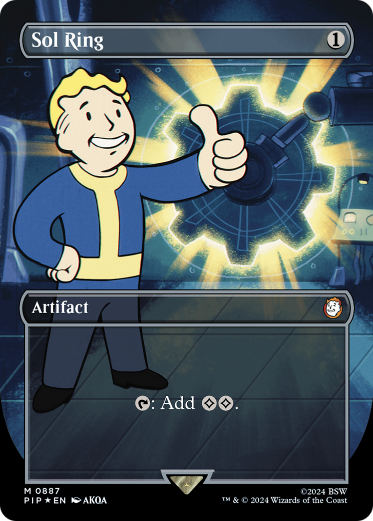 Sol Ring (Borderless) (Surge Foil) [Fallout] | Devastation Store