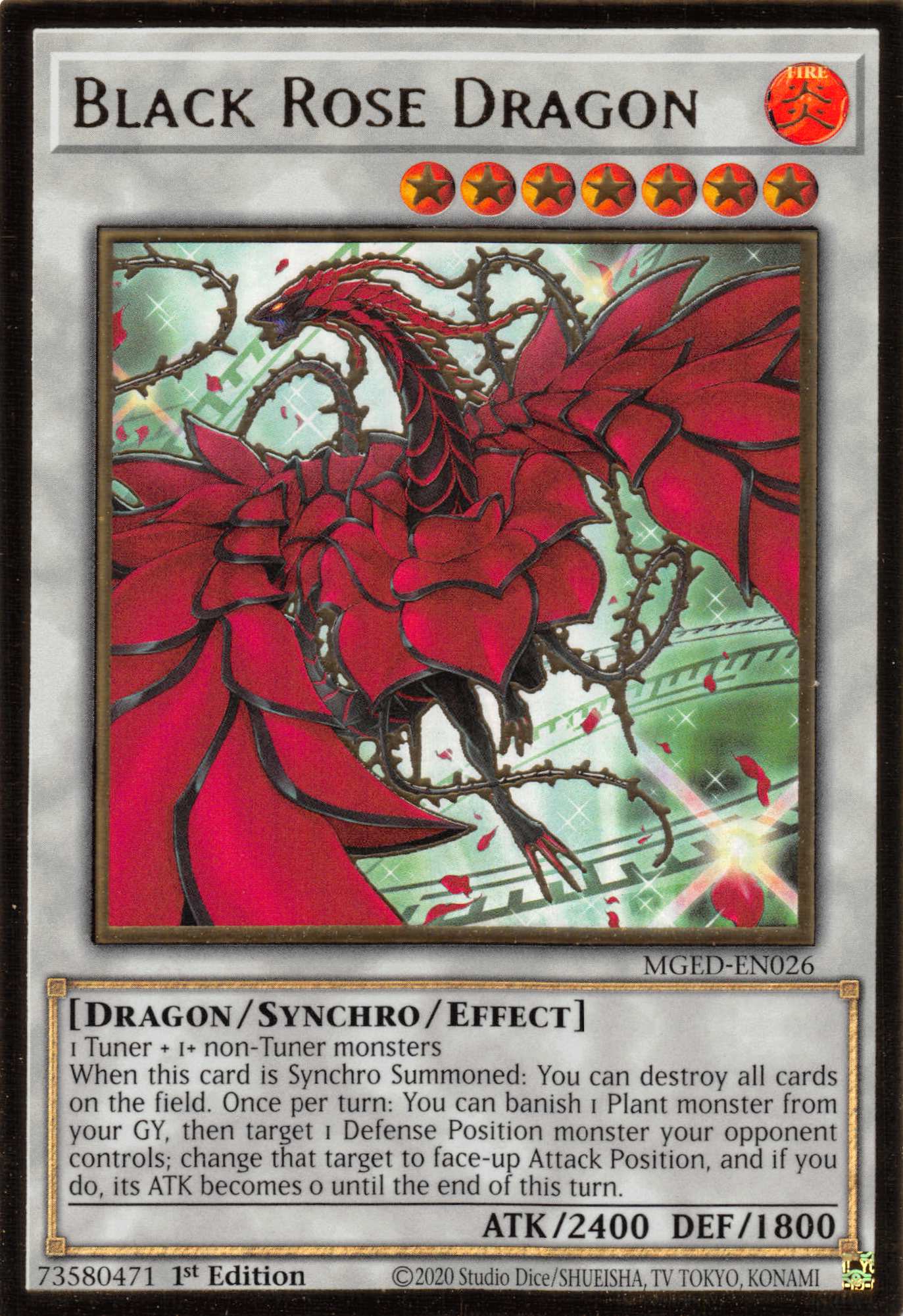 Black Rose Dragon (Alternate Art) [MGED-EN026] Gold Rare | Devastation Store
