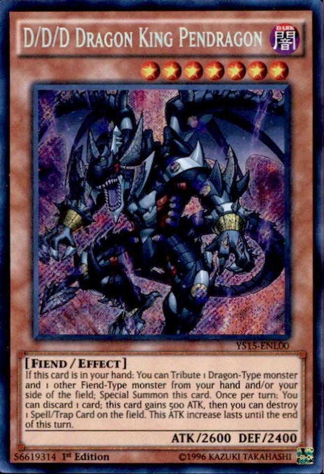 D/D/D Dragon King Pendragon [YS15-ENL00] Secret Rare | Devastation Store