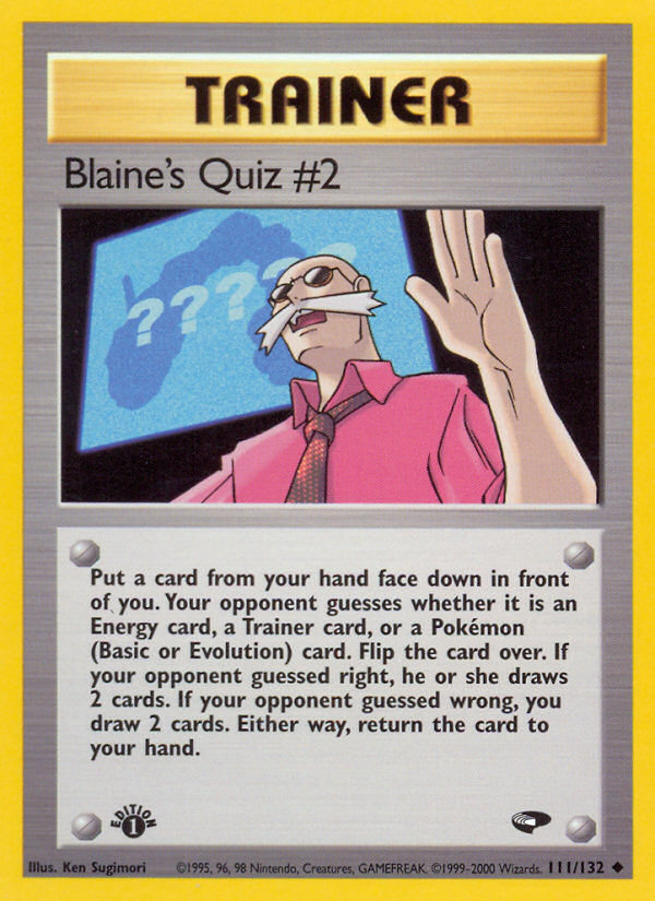 Blaine's Quiz #2 (111/132) [Gym Challenge 1st Edition] | Devastation Store