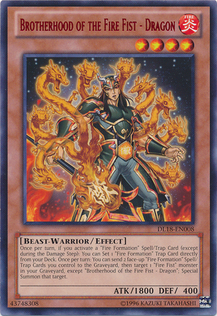 Brotherhood of the Fire Fist - Dragon (Red) [DL18-EN008] Rare | Devastation Store