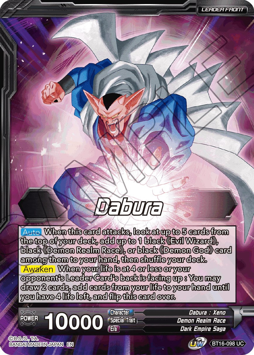 Dabura // Demon God Dabura, Diabolical Awakening (BT16-098) [Realm of the Gods Prerelease Promos] | Devastation Store