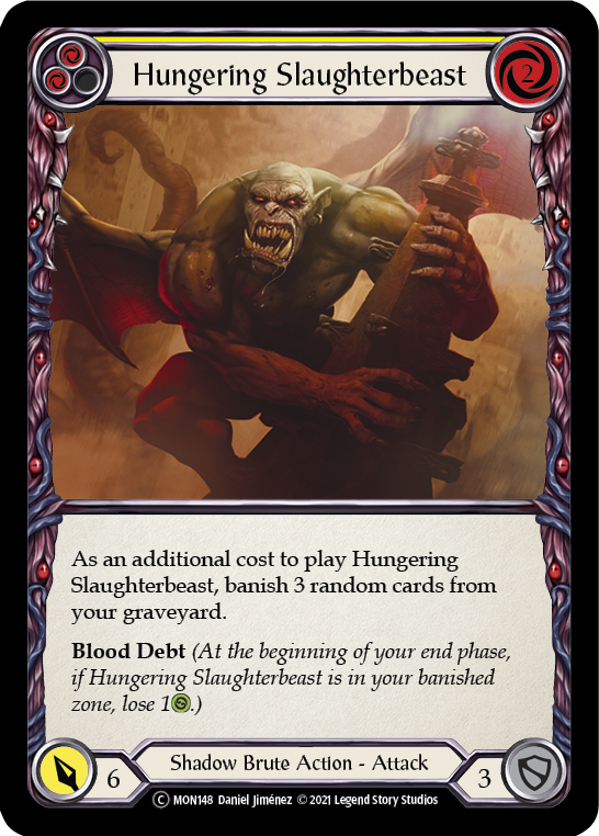 Hungering Slaughterbeast (Yellow) [U-MON148] Unlimited Edition Normal | Devastation Store