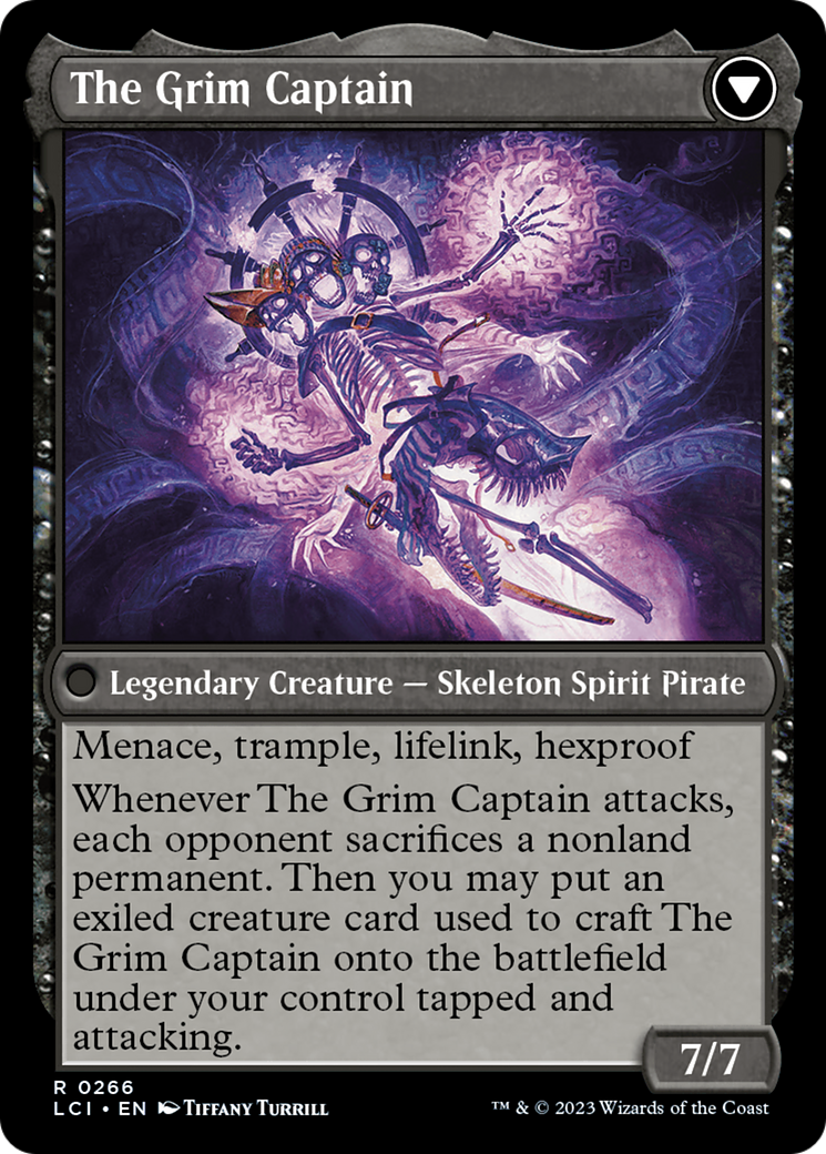 Throne of the Grim Captain // The Grim Captain [The Lost Caverns of Ixalan Prerelease Cards] | Devastation Store