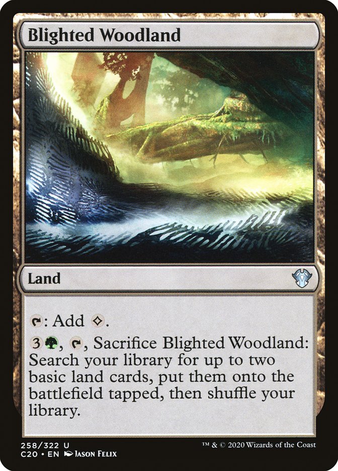 Blighted Woodland [Commander 2020] | Devastation Store