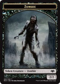 Zombie (007) // Emblem - Serra the Benevolent (020) Double-sided Token [Modern Horizons Tokens] | Devastation Store