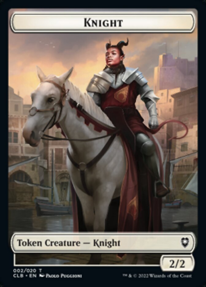 Treasure // Knight Double-sided Token [Commander Legends: Battle for Baldur's Gate Tokens] | Devastation Store
