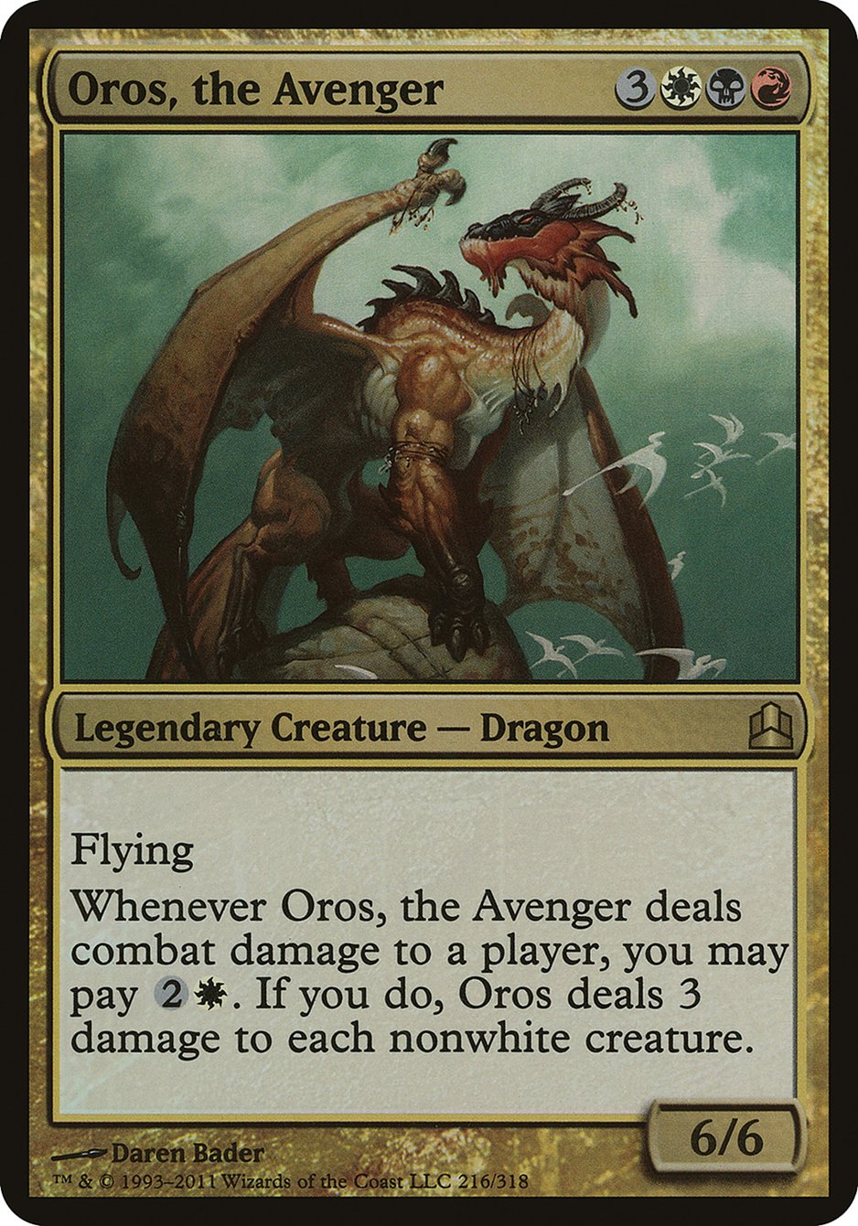 Oros, the Avenger (Oversized) [Commander 2011 Oversized] | Devastation Store