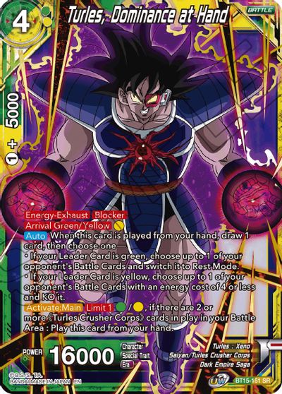 Turles, Dominance at Hand [BT15-151] | Devastation Store