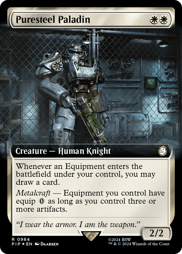 Puresteel Paladin (Extended Art) (Surge Foil) [Fallout] | Devastation Store