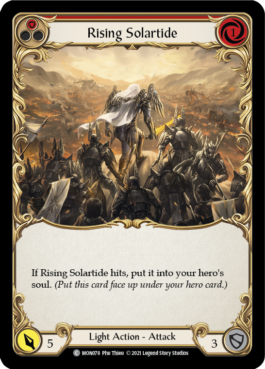 Rising Solartide (Red) (Rainbow Foil) [MON078-RF] 1st Edition Rainbow Foil - Devastation Store | Devastation Store