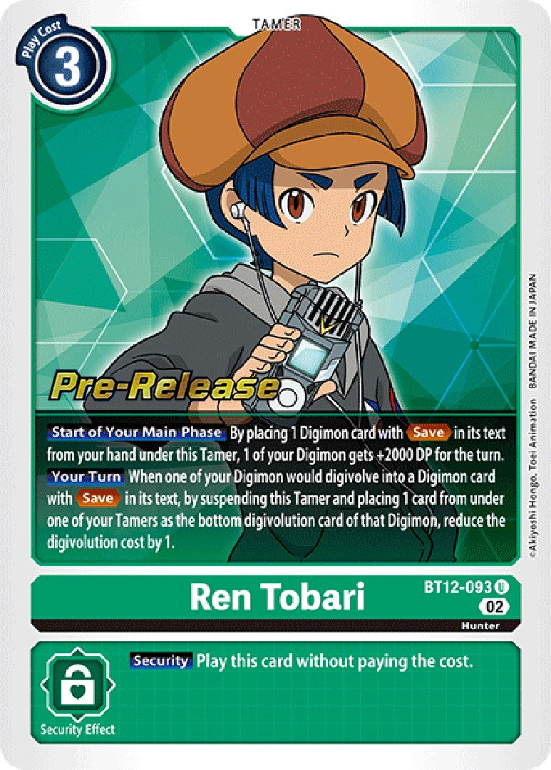 Ren Tobari [BT12-093] [Across Time Pre-Release Cards] | Devastation Store