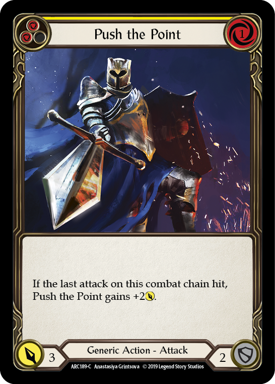 Push the Point (Yellow) [ARC189-C] 1st Edition Rainbow Foil - Devastation Store | Devastation Store