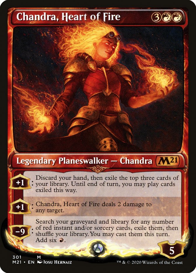 Chandra, Heart of Fire (Showcase) [Core Set 2021] | Devastation Store