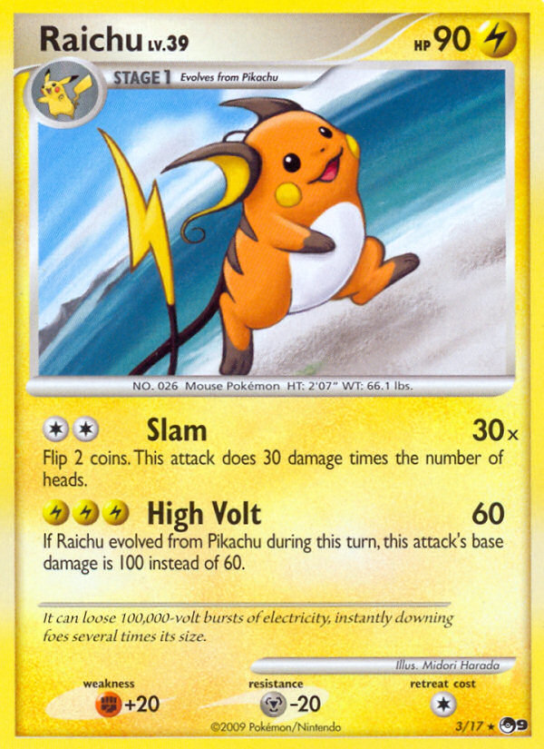 Raichu (3/17) [POP Series 9] | Devastation Store