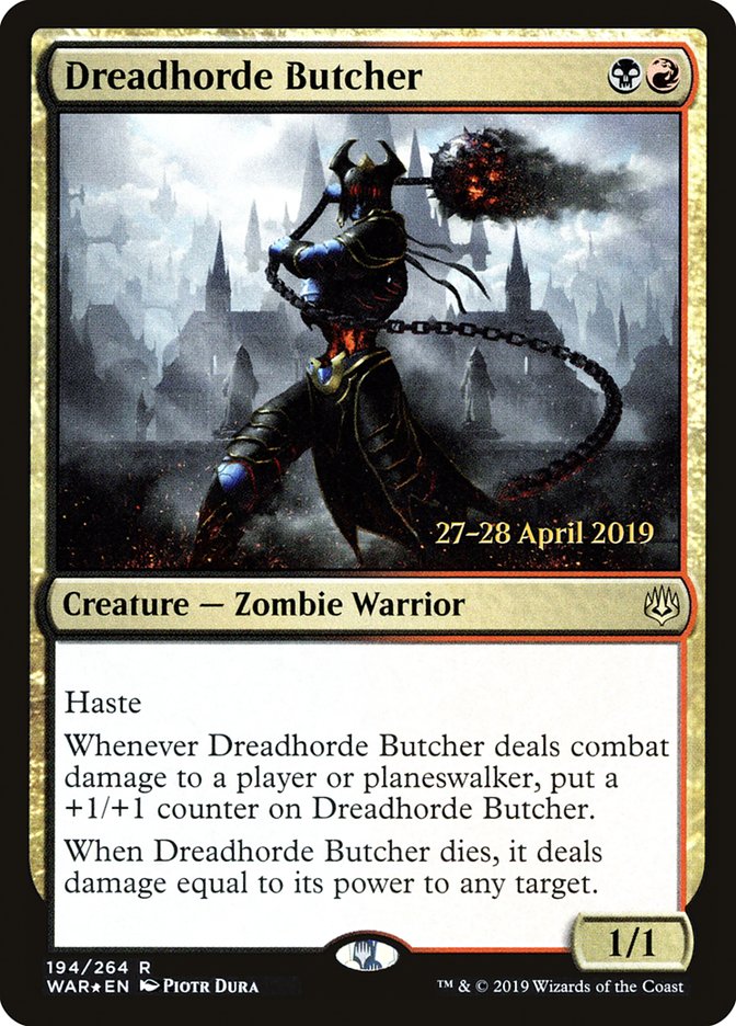 Dreadhorde Butcher  [War of the Spark Prerelease Promos] | Devastation Store
