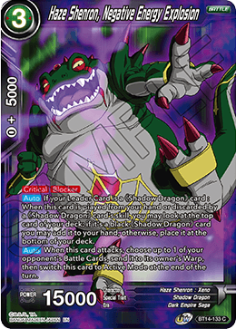 Haze Shenron, Negative Energy Explosion (BT14-133) [Cross Spirits] | Devastation Store