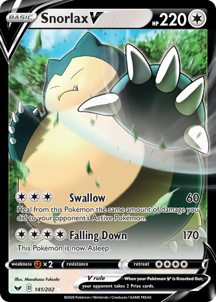 Snorlax V (141/202) [Sword & Shield: Base Set] | Devastation Store