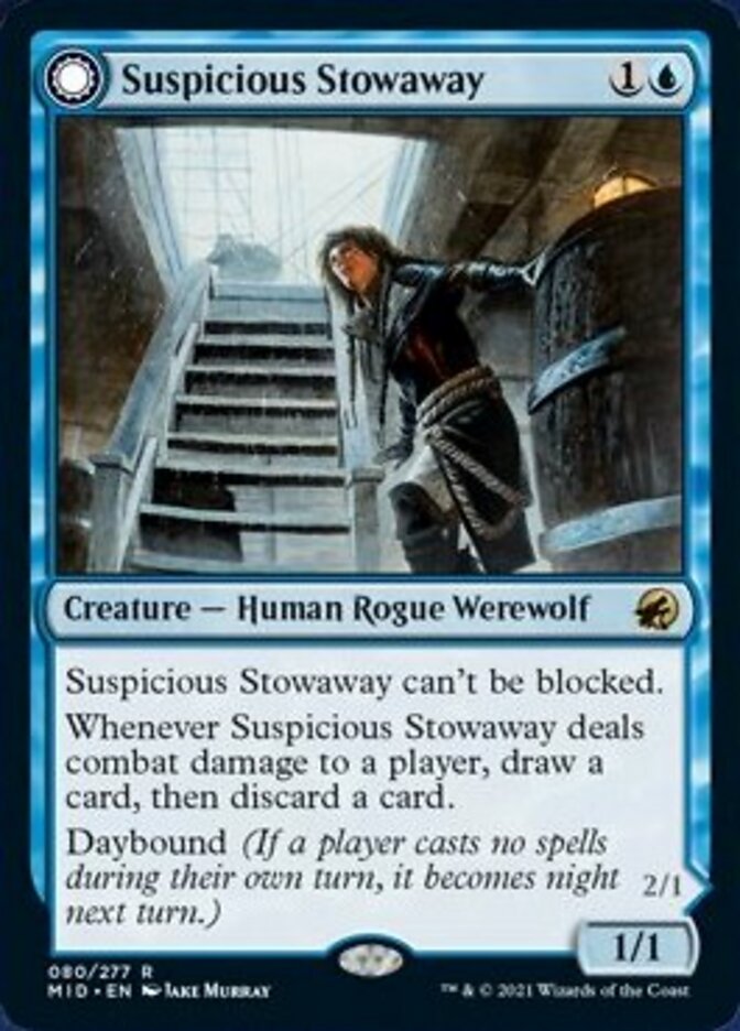 Suspicious Stowaway // Seafaring Werewolf [Innistrad: Midnight Hunt] | Devastation Store