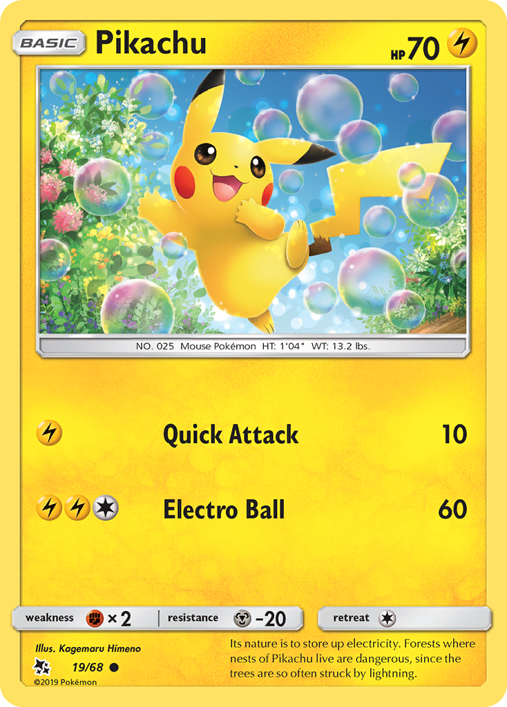 Pikachu (19/68) [Sun & Moon: Hidden Fates] | Devastation Store