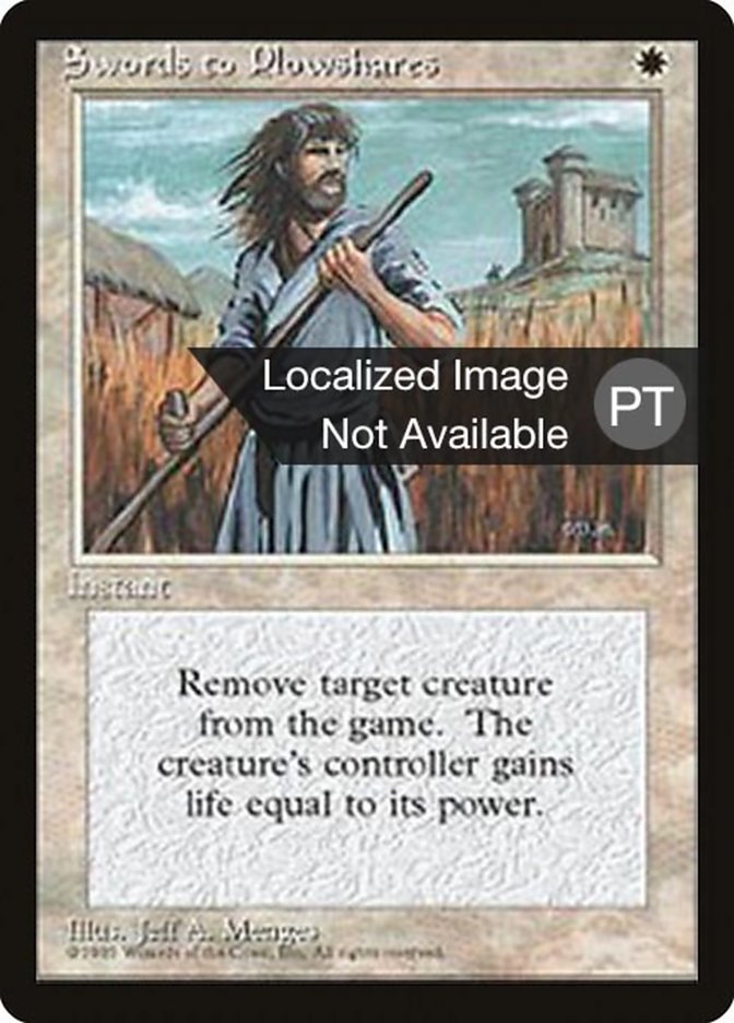 Swords to Plowshares [Fourth Edition (Foreign Black Border)] | Devastation Store