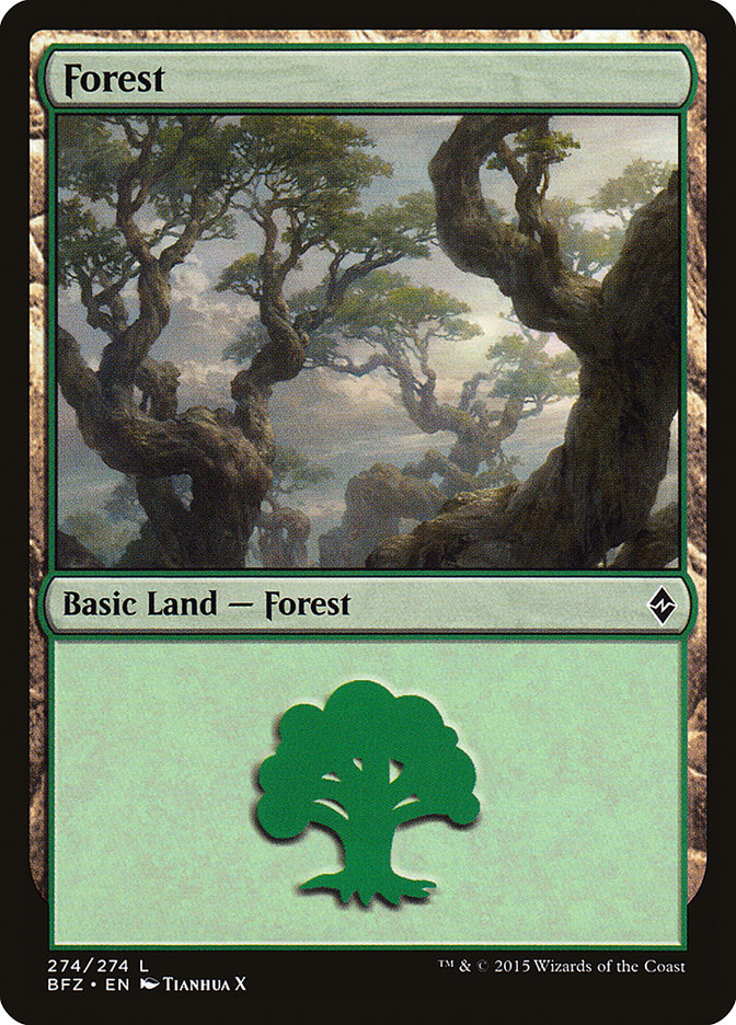 Forest (274a) [Battle for Zendikar] | Devastation Store
