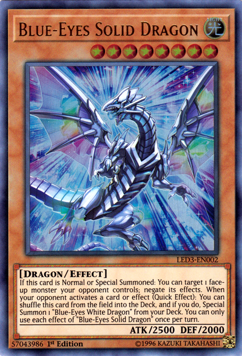 Blue-Eyes Solid Dragon [LED3-EN002] Ultra Rare | Devastation Store