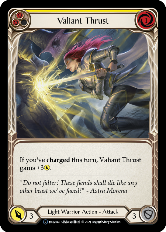 Valiant Thrust (Yellow) [U-MON040] Unlimited Edition Normal | Devastation Store