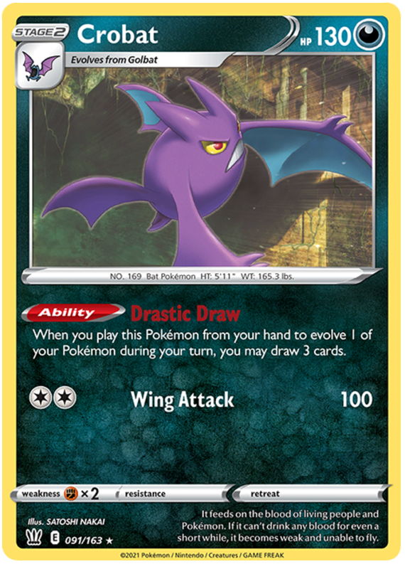 Crobat (091/163) (Theme Deck Exclusive) [Sword & Shield: Battle Styles] | Devastation Store