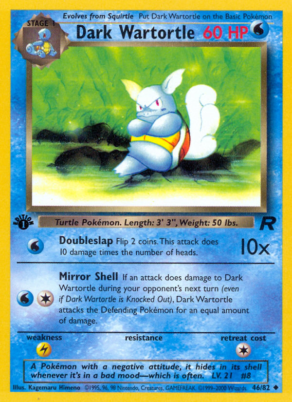 Dark Wartortle (46/82) [Team Rocket 1st Edition] | Devastation Store