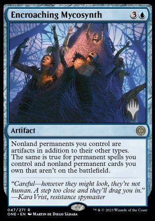 Encroaching Mycosynth (Promo Pack) [Phyrexia: All Will Be One Promos] | Devastation Store