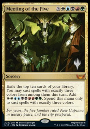 Meeting of the Five (Promo Pack) [Streets of New Capenna Promos] | Devastation Store