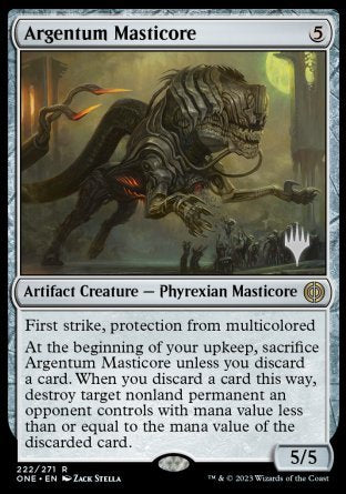 Argentum Masticore (Promo Pack) [Phyrexia: All Will Be One Promos] | Devastation Store
