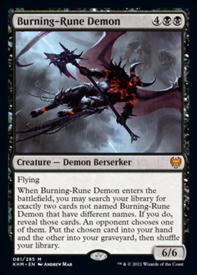 Burning-Rune Demon [Kaldheim] | Devastation Store