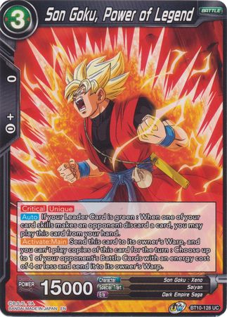 Son Goku, Power of Legend (BT10-128) [Rise of the Unison Warrior 2nd Edition] | Devastation Store