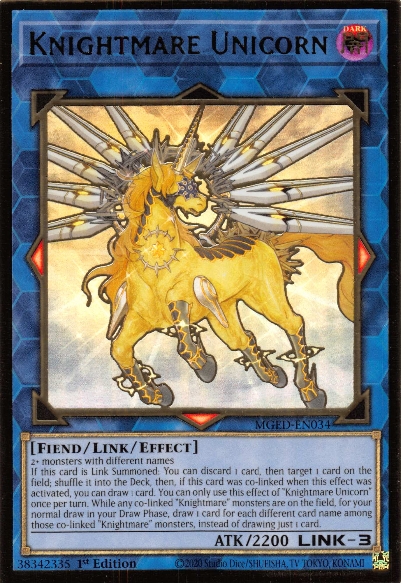 Knightmare Unicorn [MGED-EN034] Gold Rare | Devastation Store