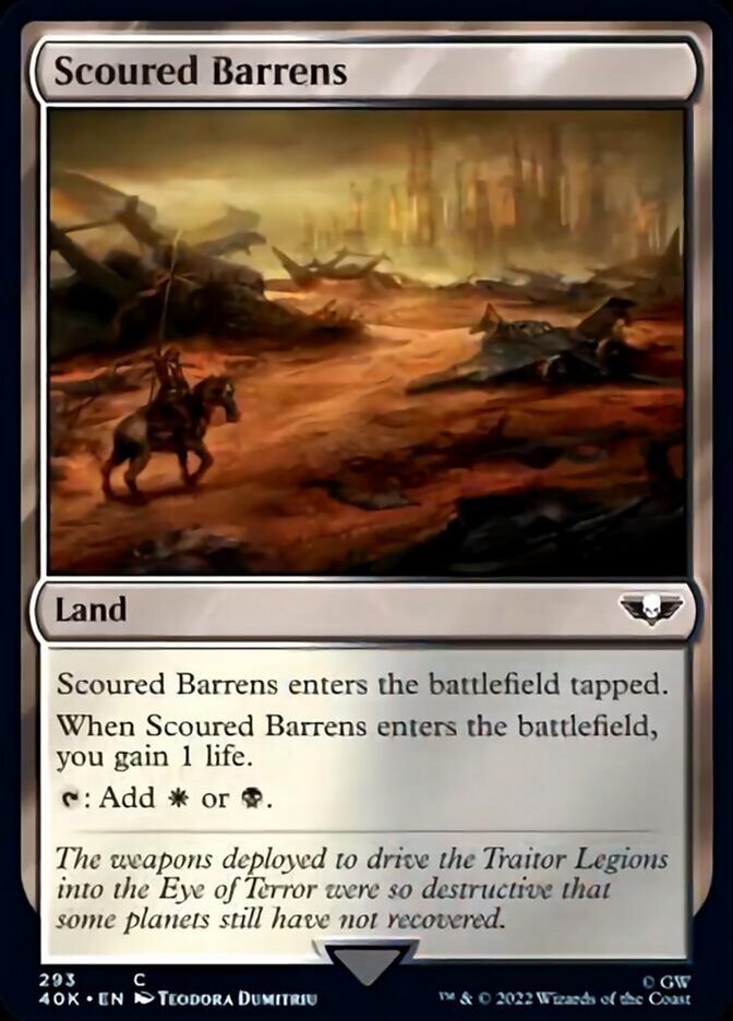 Scoured Barrens (Surge Foil) [Universes Beyond: Warhammer 40,000] | Devastation Store